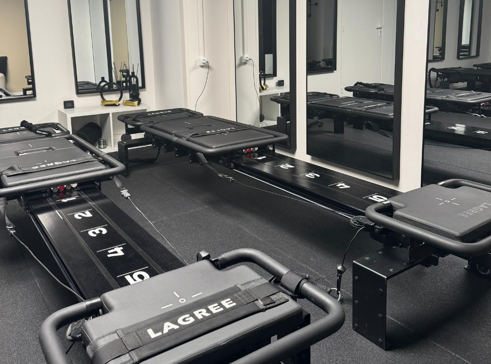 Le studio Lagree de Maison Minceur à Neuilly-sur-Seine : les machines Mini Pro en enfilade